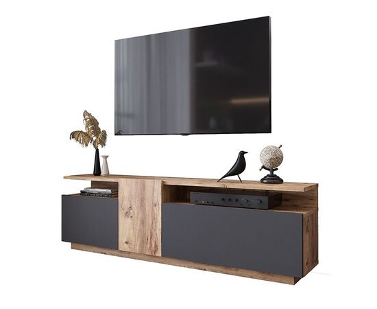 Έπιπλο τηλεόρασης Elana pakoworld sonoma-ανθρακί 150x29.5x46.3εκ - ΕΠΙΠΛΑ ΤΗΛΕΟΡΑΣΗΣ στο Milonadakis.gr