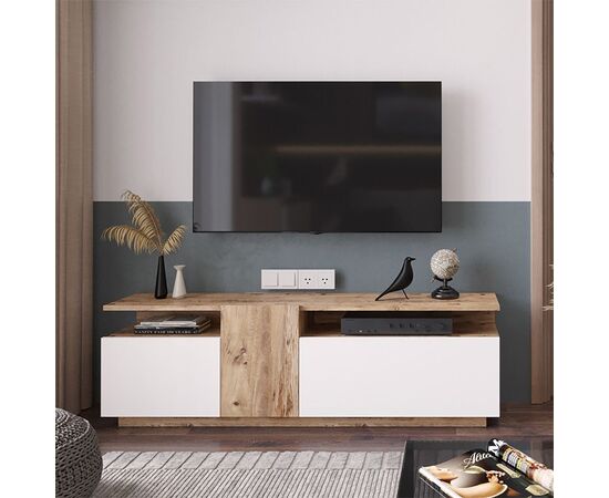Έπιπλο τηλεόρασης Elana pakoworld sonoma-λευκό 150x29.5x46.3εκ - ΕΠΙΠΛΑ ΤΗΛΕΟΡΑΣΗΣ στο Milonadakis.gr