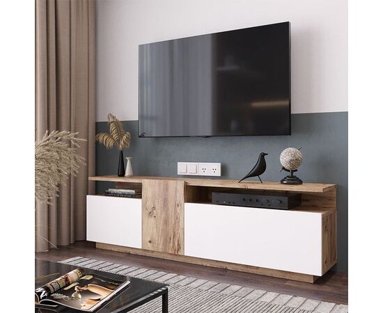 Έπιπλο τηλεόρασης Elana pakoworld sonoma-λευκό 150x29.5x46.3εκ - ΕΠΙΠΛΑ ΤΗΛΕΟΡΑΣΗΣ στο Milonadakis.gr