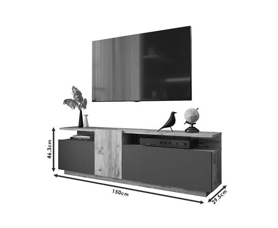 Έπιπλο τηλεόρασης Elana pakoworld sonoma-λευκό 150x29.5x46.3εκ - ΕΠΙΠΛΑ ΤΗΛΕΟΡΑΣΗΣ στο Milonadakis.gr
