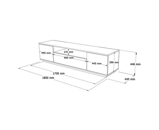 Έπιπλο τηλεόρασης Soren pakoworld sonoma-ανθρακί 180x.44.5x44.6εκ - ΕΠΙΠΛΑ ΤΗΛΕΟΡΑΣΗΣ στο Milonadakis.gr