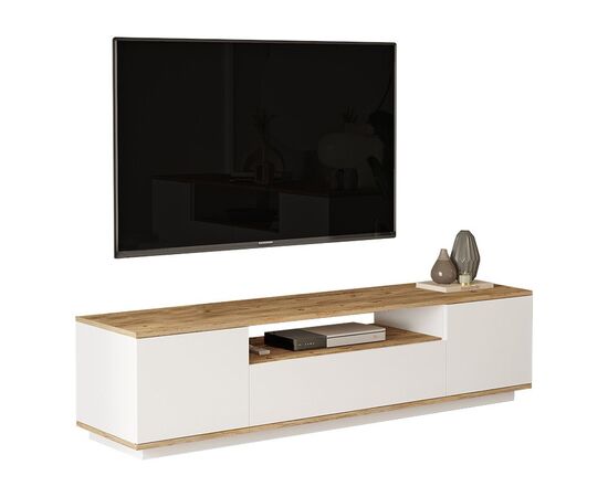 Έπιπλο τηλεόρασης Soren pakoworld sonoma-λευκό 180x.44.5x44.6εκ - ΕΠΙΠΛΑ ΤΗΛΕΟΡΑΣΗΣ στο Milonadakis.gr