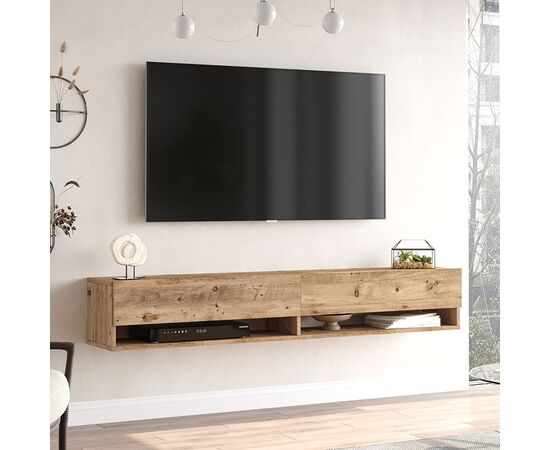 Έπιπλο τηλεόρασης επιτοίχιο Roscoe pakoworld sonoma 180x31.6x29.6εκ - ΕΠΙΠΛΑ ΤΗΛΕΟΡΑΣΗΣ στο Milonadakis.gr