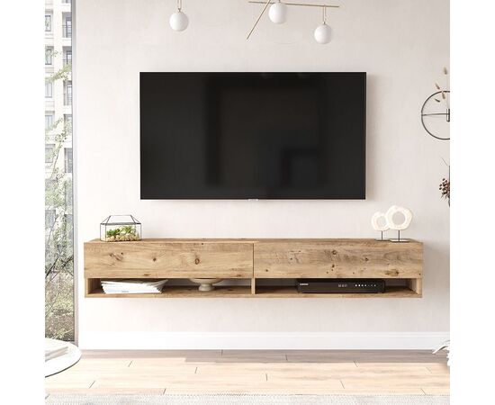 Έπιπλο τηλεόρασης επιτοίχιο Roscoe pakoworld sonoma 180x31.6x29.6εκ - ΕΠΙΠΛΑ ΤΗΛΕΟΡΑΣΗΣ στο Milonadakis.gr