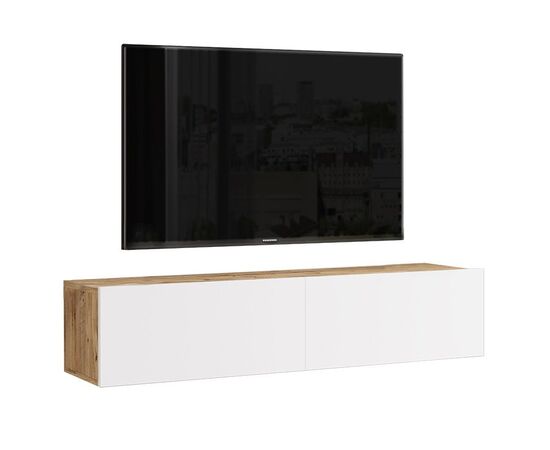 Έπιπλο τηλεόρασης επιτοίχιο Serit pakoworld λευκό-sonoma 140x31.6x29.6εκ - ΕΠΙΠΛΑ ΤΗΛΕΟΡΑΣΗΣ στο Milonadakis.gr