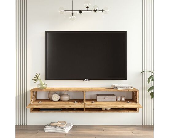 Έπιπλο τηλεόρασης επιτοίχιο Roscoe pakoworld sonoma 140x31.6x29.6εκ - ΕΠΙΠΛΑ ΤΗΛΕΟΡΑΣΗΣ στο Milonadakis.gr