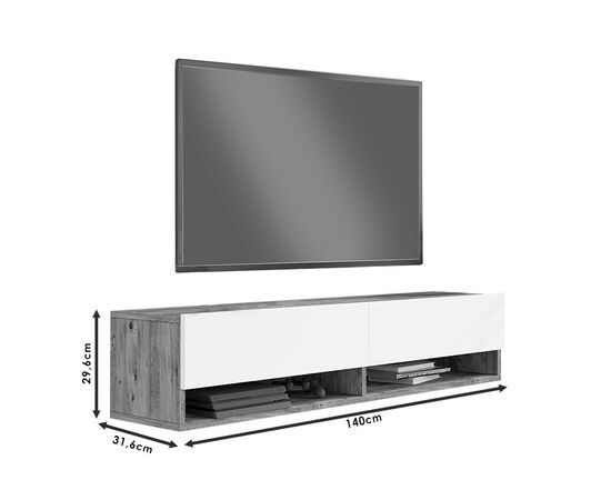 Έπιπλο τηλεόρασης επιτοίχιο Roscoe pakoworld sonoma 140x31.6x29.6εκ - ΕΠΙΠΛΑ ΤΗΛΕΟΡΑΣΗΣ στο Milonadakis.gr