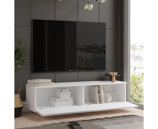 Έπιπλο τηλεόρασης Zoeva pakoworld λευκό 140x.35x38.2εκ - ΕΠΙΠΛΑ ΤΗΛΕΟΡΑΣΗΣ στο Milonadakis.gr