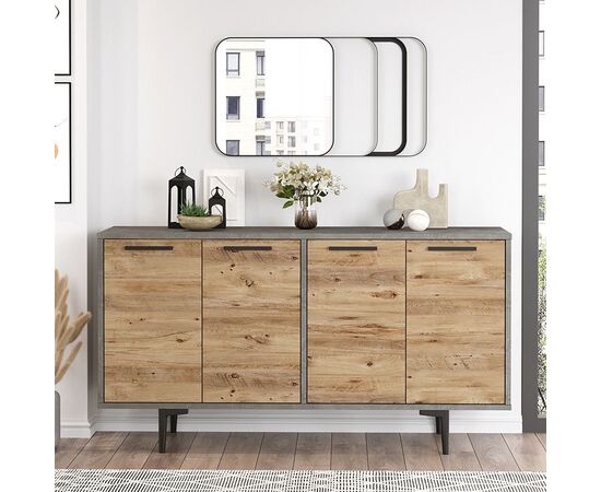 Μπουφές Jethro pakoworld sonoma-cement 138x40x73εκ - ΜΠΟΥΦΕΔΕΣ-ΚΟΝΣΟΛΕΣ στο Milonadakis.gr