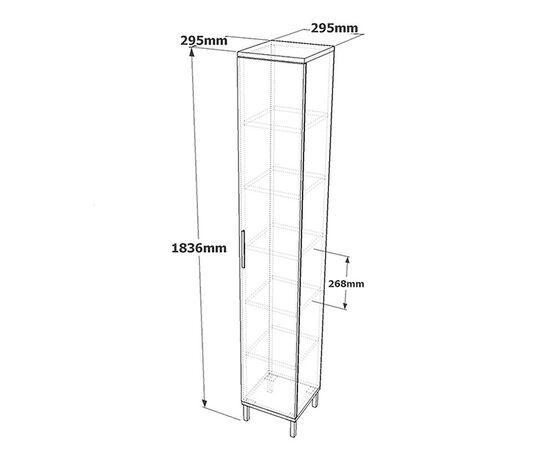 Ντουλάπι-στήλη Aurelius pakoworld ανθρακί-μόκα 29.5x29.5x183.6εκ - ΟΡΓΑΝΩΣΗ ΣΠΙΤΙΟΥ στο Milonadakis.gr