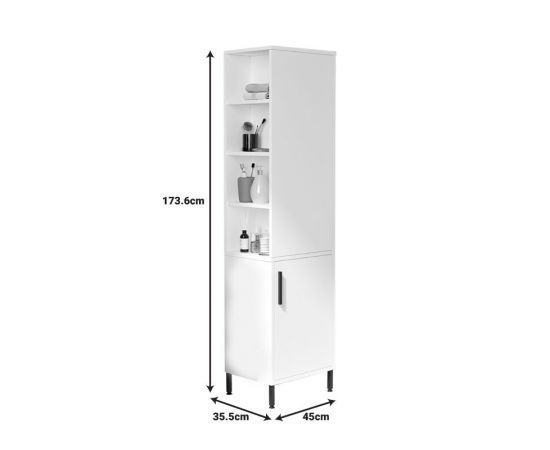 Ντουλάπι-στήλη Perseus pakoworld λευκό 45x35.5x173.6εκ - ΟΡΓΑΝΩΣΗ ΣΠΙΤΙΟΥ στο Milonadakis.gr