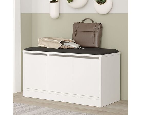 Παπουτσοθήκη-Σκαμπό Firefly pakoworld λευκό 89.5x35.5x46εκ - ΕΠΙΠΛΑ ΕΙΣΟΔΟΥ στο Milonadakis.gr