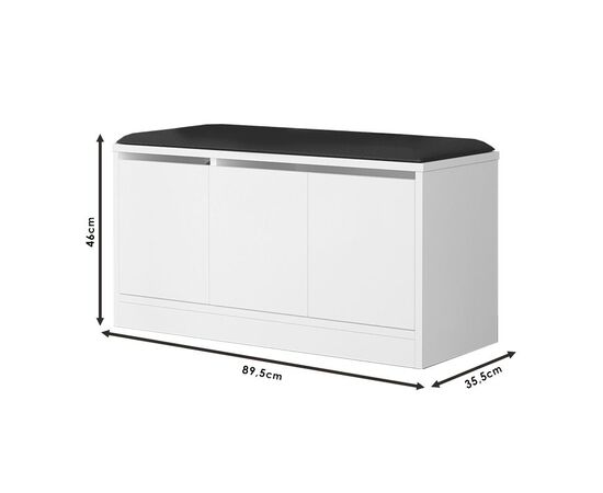 Παπουτσοθήκη-Σκαμπό Firefly pakoworld λευκό 89.5x35.5x46εκ - ΕΠΙΠΛΑ ΕΙΣΟΔΟΥ στο Milonadakis.gr