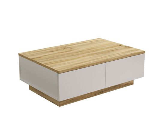 Τραπέζι σαλονιού Thunder pakoworld sonoma-λευκό 90x60x31.5εκ - ΤΡΑΠΕΖΑΚΙΑ ΣΑΛΟΝΙΟΥ στο Milonadakis.gr