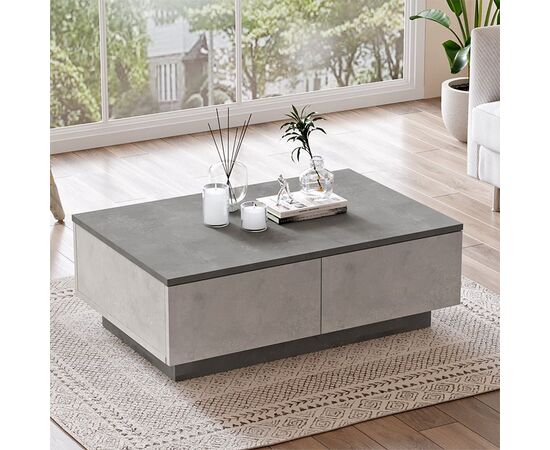 Τραπέζι σαλονιού Thunder pakoworld ανθρακί antique-γκρι antique 90x60x31.5εκ - ΤΡΑΠΕΖΑΚΙΑ ΣΑΛΟΝΙΟΥ στο Milonadakis.gr