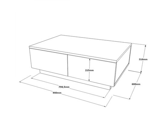Τραπέζι σαλονιού Thunder pakoworld ανθρακί antique-γκρι antique 90x60x31.5εκ - ΤΡΑΠΕΖΑΚΙΑ ΣΑΛΟΝΙΟΥ στο Milonadakis.gr