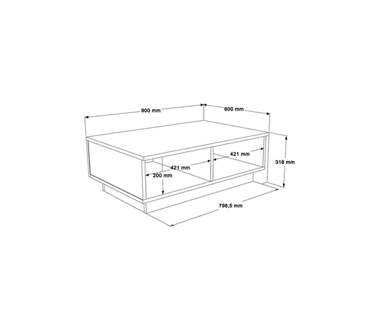 Τραπέζι σαλονιού Thunder pakoworld ανθρακί antique-γκρι antique 90x60x31.5εκ - ΤΡΑΠΕΖΑΚΙΑ ΣΑΛΟΝΙΟΥ στο Milonadakis.gr