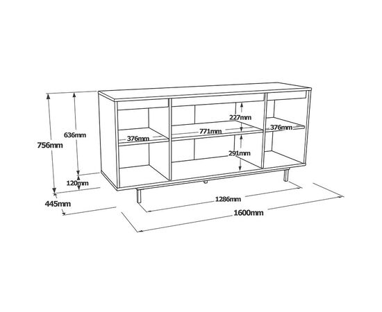 Μπουφές Jethro pakoworld sonoma-wenge 160x44.5x75.5εκ - ΜΠΟΥΦΕΔΕΣ-ΚΟΝΣΟΛΕΣ στο Milonadakis.gr