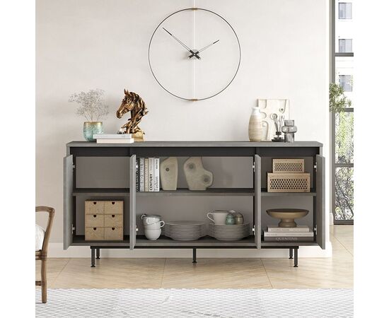 Μπουφές Jethro pakoworld ανθρακί antique-wenge 160x44.5x75.5εκ - ΜΠΟΥΦΕΔΕΣ-ΚΟΝΣΟΛΕΣ στο Milonadakis.gr