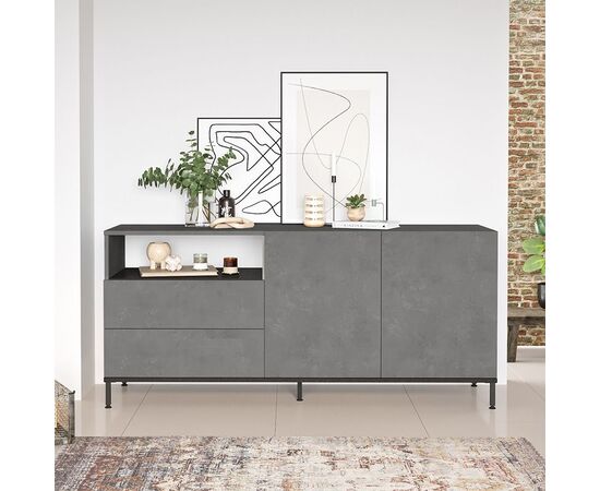 Μπουφές Evaluate pakoworld ανθρακί antique-wenge 170x46.5x75.5εκ - ΜΠΟΥΦΕΔΕΣ-ΚΟΝΣΟΛΕΣ στο Milonadakis.gr