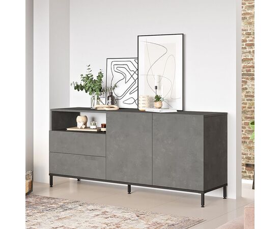 Μπουφές Evaluate pakoworld ανθρακί antique-wenge 170x46.5x75.5εκ - ΜΠΟΥΦΕΔΕΣ-ΚΟΝΣΟΛΕΣ στο Milonadakis.gr