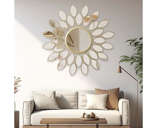 Καθρέπτης Flower pakoworld χρυσό 83x2.5x83εκ - ΚΑΘΡΕΠΤΕΣ στο Milonadakis.gr