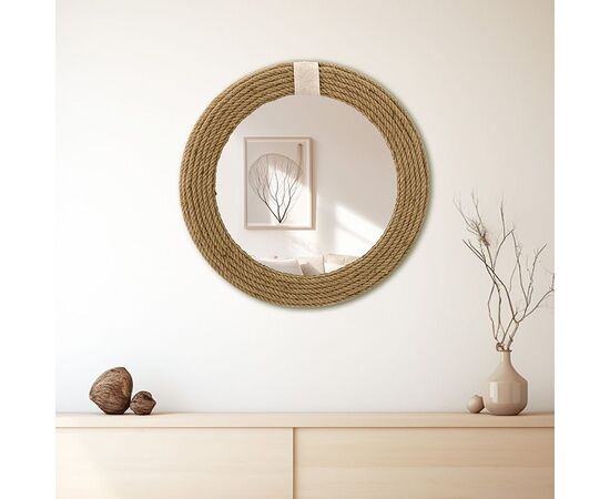 Καθρέπτης Rope pakoworld φυσικό 60x2x60εκ - ΚΑΘΡΕΠΤΕΣ στο Milonadakis.gr