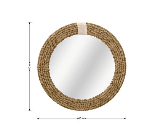 Καθρέπτης Rope pakoworld φυσικό 60x2x60εκ - ΚΑΘΡΕΠΤΕΣ στο Milonadakis.gr