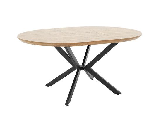 Tραπέζι Lydia pakoworld MDF επεκτεινόμενο καρυδί-μαύρο 120-160x120x79εκ - ΤΡΑΠΕΖΙΑ ΚΟΥΖΙΝΑΣ στο Milonadakis.gr