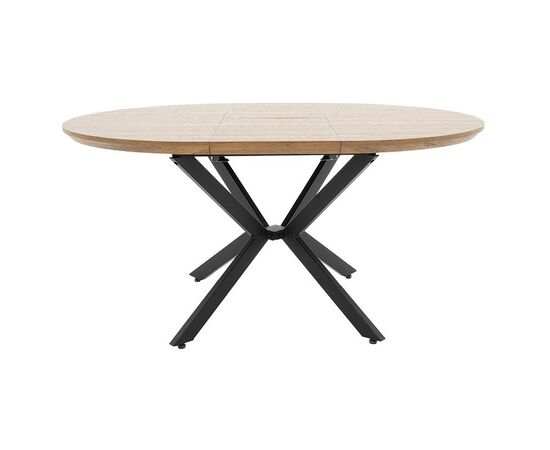 Tραπέζι Lydia pakoworld MDF επεκτεινόμενο καρυδί-μαύρο 120-160x120x79εκ - ΤΡΑΠΕΖΙΑ ΚΟΥΖΙΝΑΣ στο Milonadakis.gr