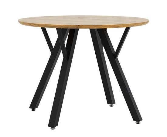 Tραπέζι Annie pakoworld MDF sonoma-μαύρο Φ100x76εκ - ΤΡΑΠΕΖΙΑ ΚΟΥΖΙΝΑΣ στο Milonadakis.gr