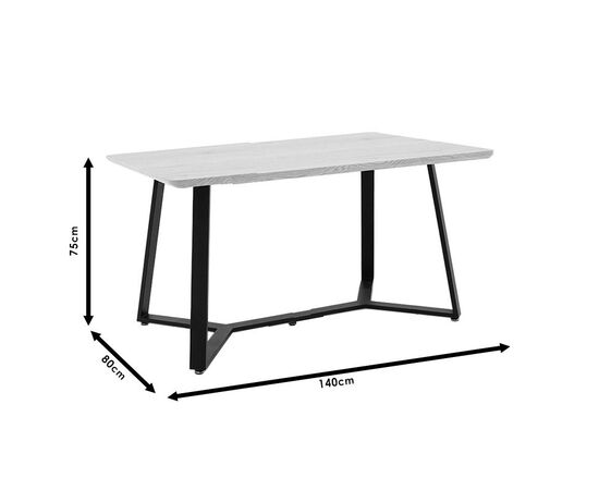 Tραπέζι Gemma pakoworld sonoma-μαύρο 140x80x75εκ - ΤΡΑΠΕΖΙΑ ΚΟΥΖΙΝΑΣ στο Milonadakis.gr