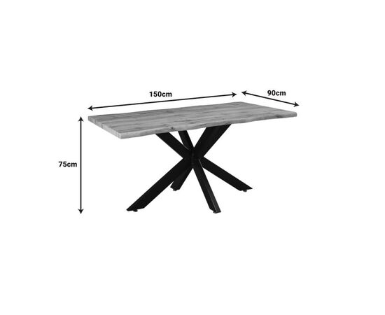 Tραπέζι Gilman pakoworld MDF sonoma-μαύρο 150x90x75εκ - ΤΡΑΠΕΖΙΑ ΚΟΥΖΙΝΑΣ στο Milonadakis.gr