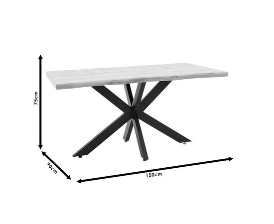 Tραπέζι Gilman pakoworld MDF sonoma-μαύρο 150x90x75εκ - ΤΡΑΠΕΖΙΑ ΚΟΥΖΙΝΑΣ στο Milonadakis.gr