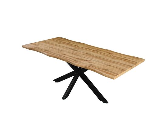 Tραπέζι Gilman pakoworld MDF sonoma-μαύρο 180x90x75εκ - ΤΡΑΠΕΖΙΑ ΚΟΥΖΙΝΑΣ στο Milonadakis.gr