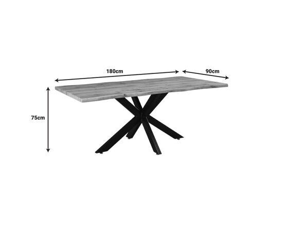 Tραπέζι Gilman pakoworld MDF sonoma-μαύρο 180x90x75εκ - ΤΡΑΠΕΖΙΑ ΚΟΥΖΙΝΑΣ στο Milonadakis.gr