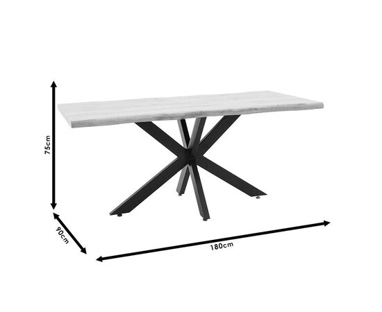 Tραπέζι Gilman pakoworld MDF sonoma-μαύρο 180x90x75εκ - ΤΡΑΠΕΖΙΑ ΚΟΥΖΙΝΑΣ στο Milonadakis.gr