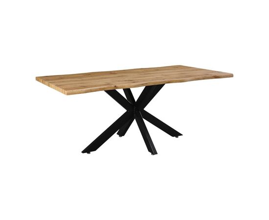 Tραπέζι Gilman pakoworld MDF sonoma-μαύρο 180x90x75εκ - ΤΡΑΠΕΖΙΑ ΚΟΥΖΙΝΑΣ στο Milonadakis.gr
