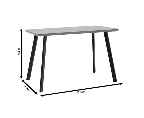 Tραπέζι Adira pakoworld MDF sonoma-μαύρο 120x60x75εκ - ΤΡΑΠΕΖΙΑ ΚΟΥΖΙΝΑΣ στο Milonadakis.gr