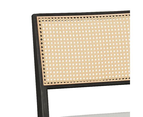 Καρέκλα Winslow pakoworld ξύλο rubberwood μαύρο-pvc rattan φυσικό-ύφασμα γκρι - ΚΑΡΕΚΛΕΣ - ΠΟΛΥΘΡΟΝΕΣ ΕΣ. στο Milonadakis.gr