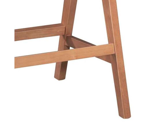 Σκαμπό bar Winslow pakoworld ξύλο rubberwood ανοικτό καρυδί-pvc rattan φυσικό-ύφασμα γκρι - ΣΚΑΜΠΟ ΜΠΑΡ στο Milonadakis.gr