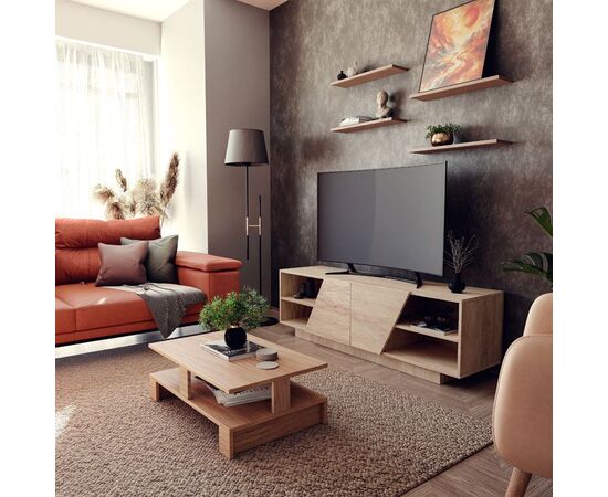 Έπιπλο τηλεόρασης Stevie pakoworld sonoma 160x40x50εκ - ΕΠΙΠΛΑ ΤΗΛΕΟΡΑΣΗΣ στο Milonadakis.gr