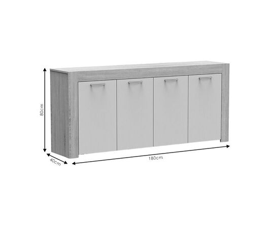 Μπουφές Haven pakoworld sonoma-λευκό 180x40x80εκ - ΜΠΟΥΦΕΔΕΣ-ΚΟΝΣΟΛΕΣ στο Milonadakis.gr