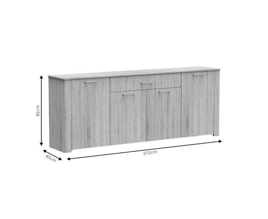 Μπουφές Kinley pakoworld σε ανθρακί-wenge απόχρωση 210x40x82εκ - ΜΠΟΥΦΕΔΕΣ-ΚΟΝΣΟΛΕΣ στο Milonadakis.gr