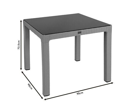 Τραπέζι Explore pakoworld με UV protection PP καφέ 90x90x73.5εκ - ΤΡΑΠΕΖΙΑ ΕΞ. ΧΩΡΟΥ στο Milonadakis.gr