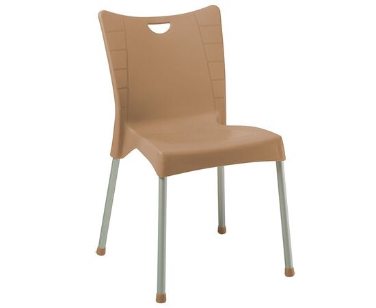 Καρέκλα Crafted pakoworld PP cappucino-αλουμίνιο γκρι - ΚΑΡΕΚΛΕΣ - ΠΟΛΥΘΡΟΝΕΣ στο Milonadakis.gr