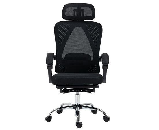 Καρέκλα γραφείου διευθυντή με υποπόδιο Titan pakoworld Premium Quality ύφασμα-mesh χρώμα μαύρο - ΚΑΡΕΚΛΕΣ ΓΡΑΦΕΙΟΥ στο Milonadakis.gr