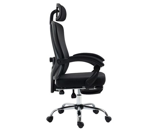 Καρέκλα γραφείου διευθυντή με υποπόδιο Titan pakoworld Premium Quality ύφασμα-mesh χρώμα μαύρο - ΚΑΡΕΚΛΕΣ ΓΡΑΦΕΙΟΥ στο Milonadakis.gr