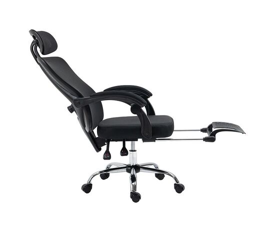 Καρέκλα γραφείου διευθυντή με υποπόδιο Titan pakoworld Premium Quality ύφασμα-mesh χρώμα μαύρο - ΚΑΡΕΚΛΕΣ ΓΡΑΦΕΙΟΥ στο Milonadakis.gr