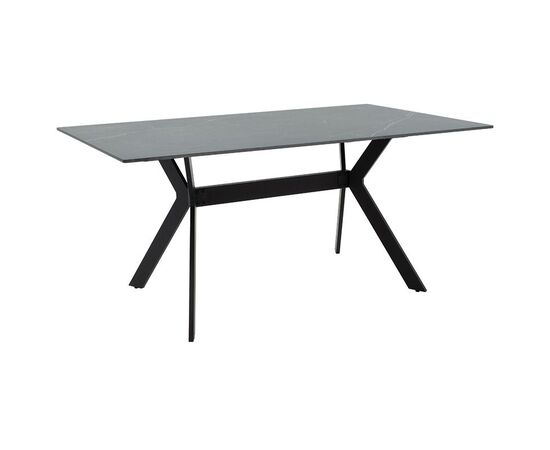 Τραπέζι Olivet pakoworld sintered stone μαύρο μαρμάρου-μαύρο 180x90x75εκ - ΤΡΑΠΕΖΙΑ ΚΟΥΖΙΝΑΣ στο Milonadakis.gr